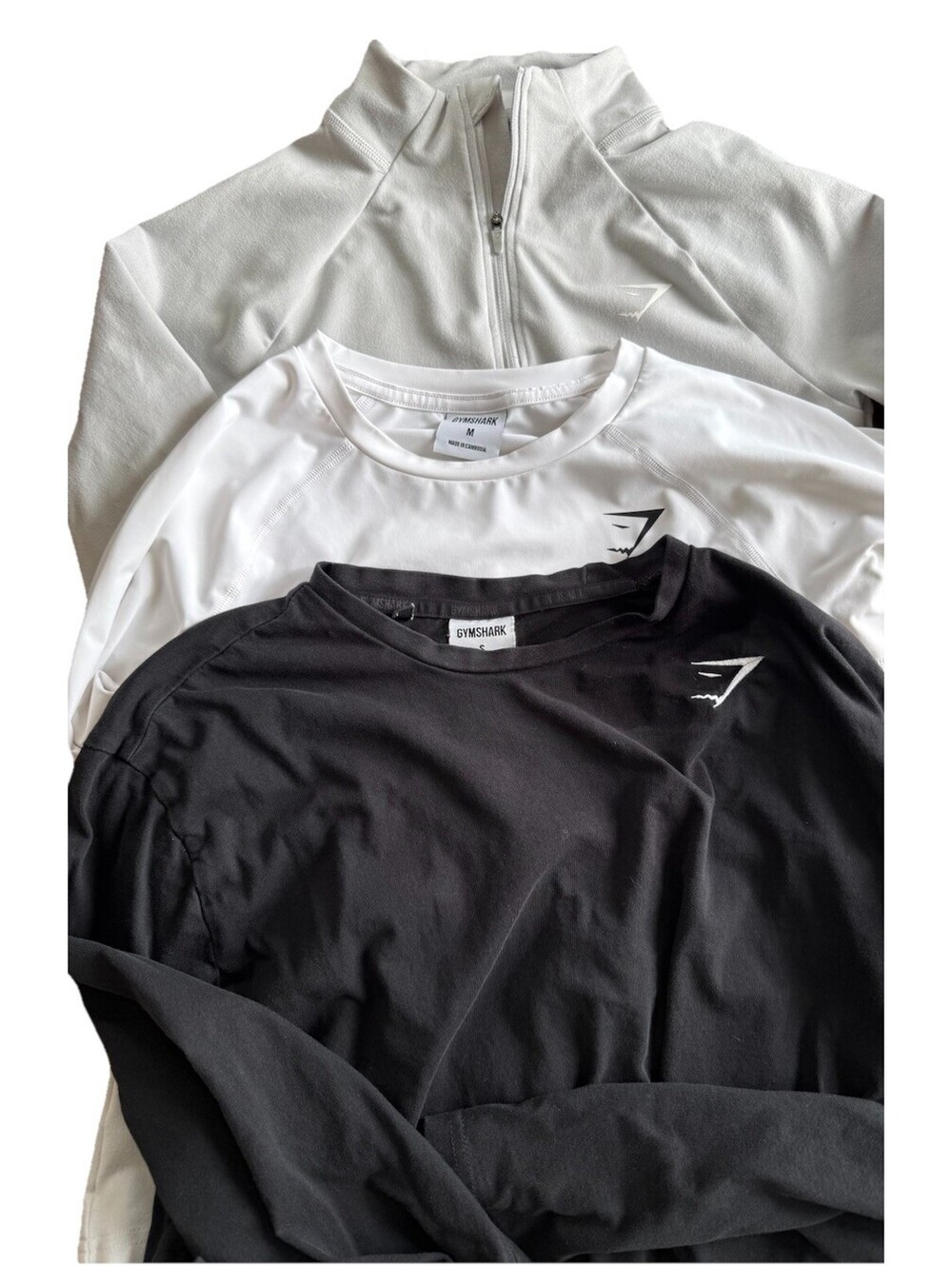 Gym Shark Bundle Of 3 Items Women’s S/M Shirts 1/4 Zip Read For Details